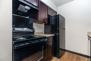 a modern kitchen with stainless steel appliances