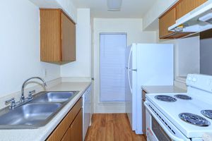 kitchen with white appliances