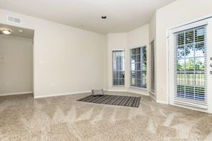 a carpeted living room