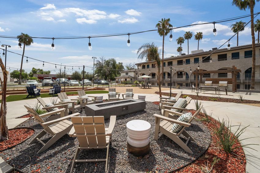 Shared outdoor space at Sunrise on 35th.