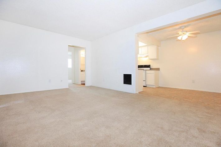 Carpeted living room