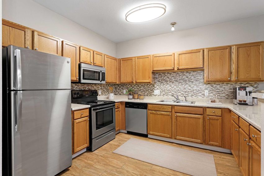 staged kitchen with dishwasher