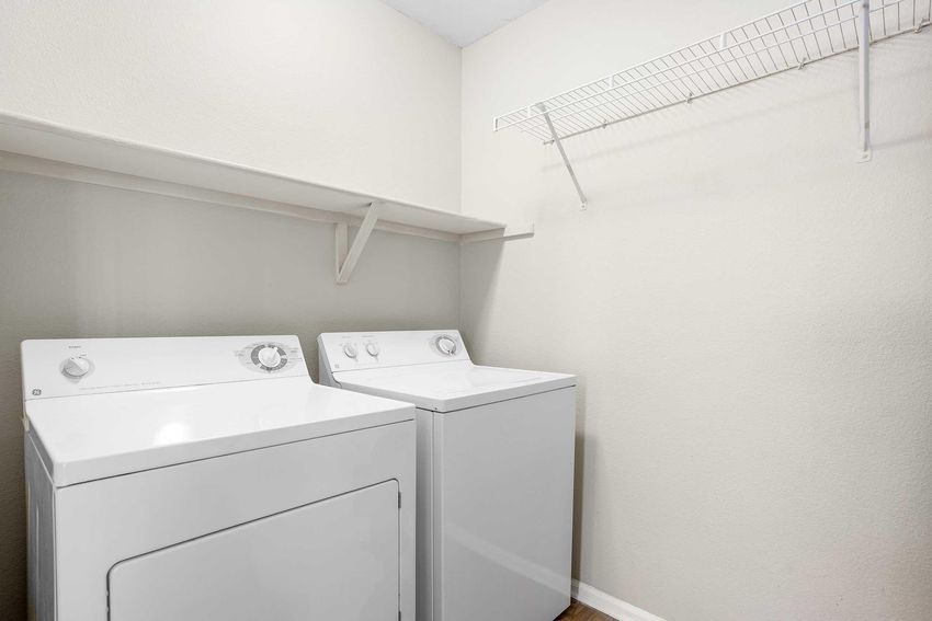 laundry room with machines