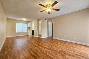 a room with a wood floor