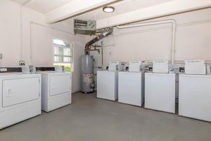 a refrigerator in a kitchen