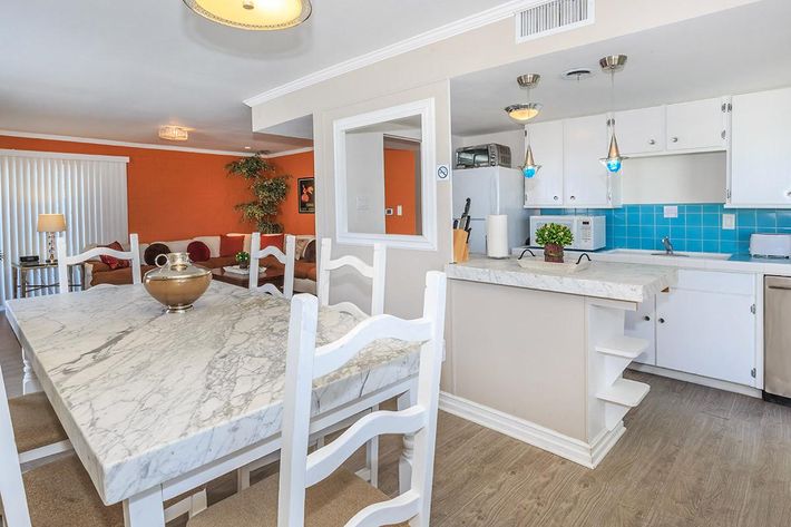 white furniture in a room