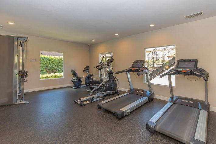 Work-out equipment in the community gym