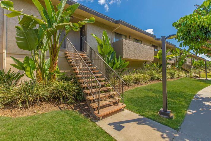 Vio Tustin community building with stairs