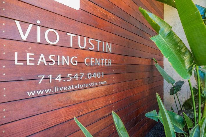 Vio Tustin leasing center sign