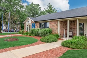 Leasing Office exterior at Port Crossing Apartments in Portage, Indiana