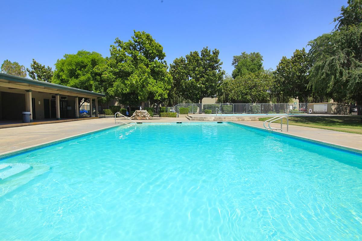 spa, swimming pool and mature trees.