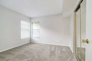 Fresh carpeting in bedroom at Rainbow Ridge Apartments in Kansas City, Kansas