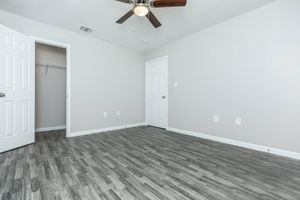 a room with a wooden floor