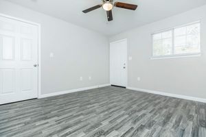 a room with a wooden floor