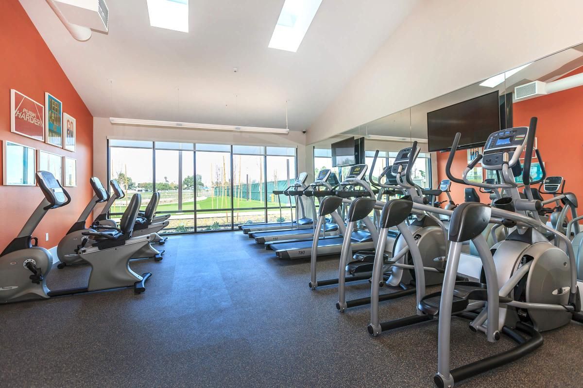 Work-out equipment in the community gym