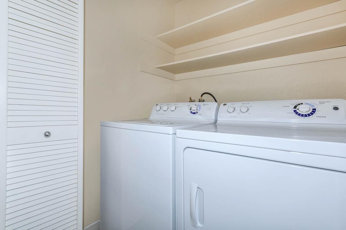 LAUNDRY DAY IS A BREEZE WITH AN IN-HOME WASHER AND DRYER