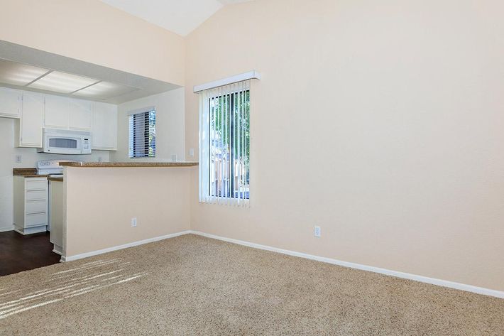 Dining room with carpet