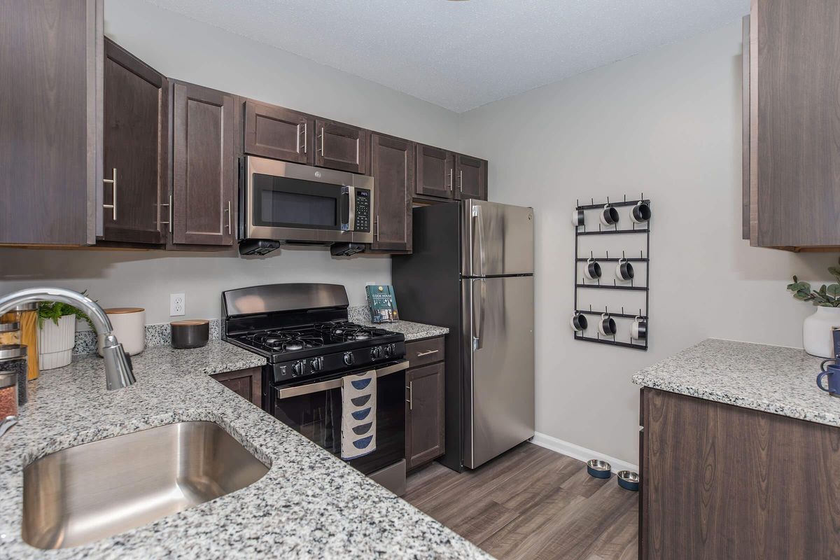 a modern kitchen with stainless steel appliances