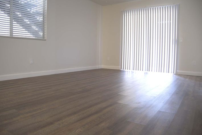 a room with a wood floor