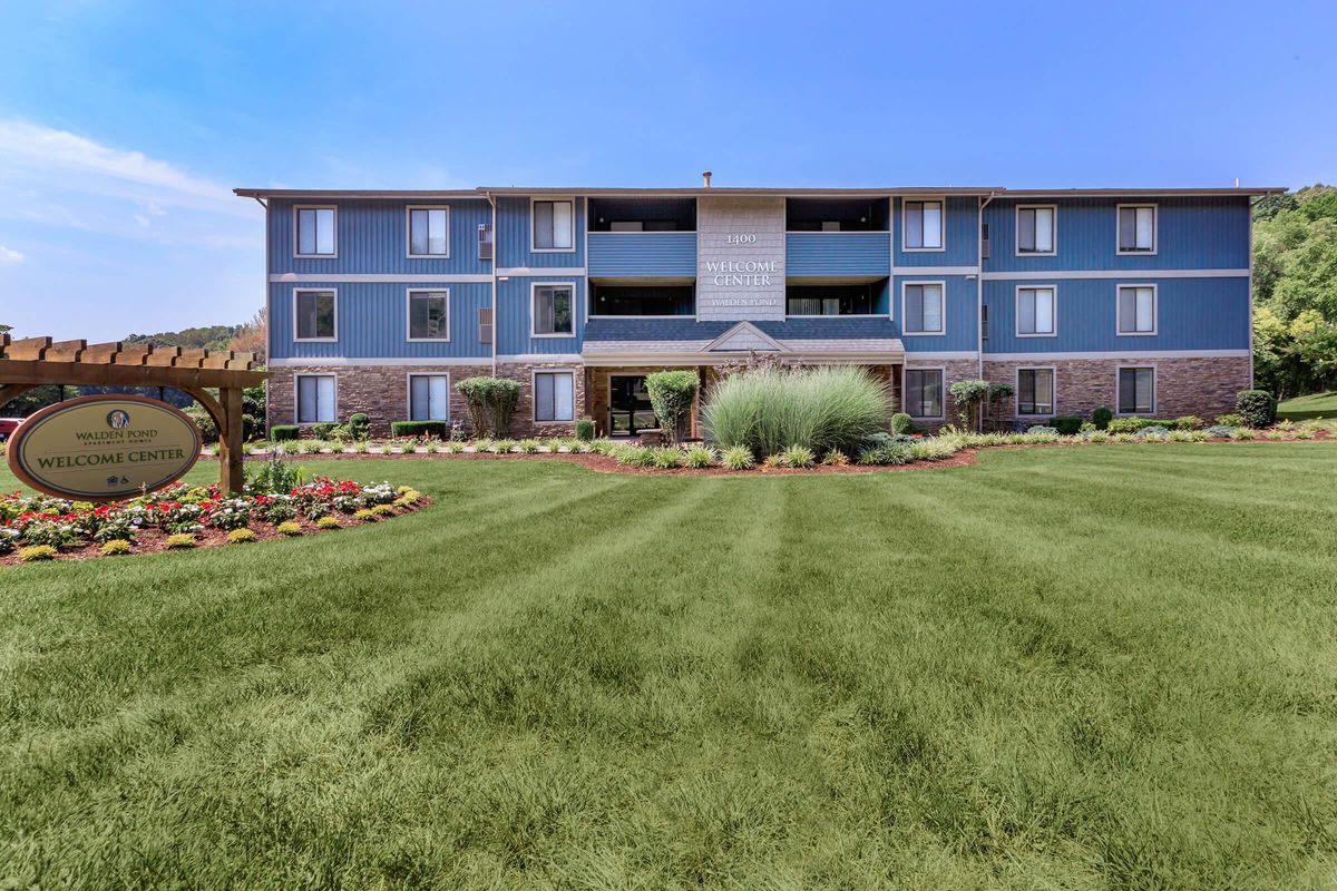 a large lawn in front of a building