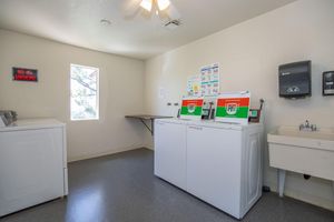 washers and dryers in the community laundry room