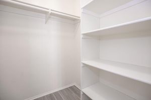 walk-in closet with shelves