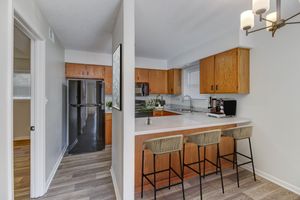 a view of a kitchen