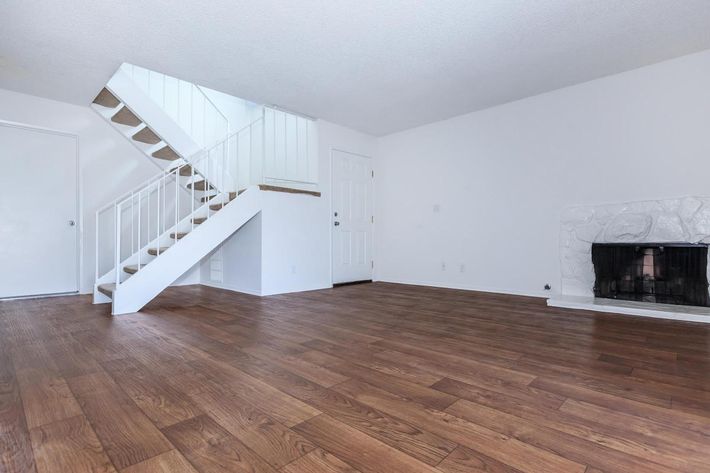 Living room with fireplace