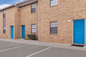 a close up of a brick building