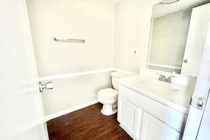 a close up of a sink in a small room