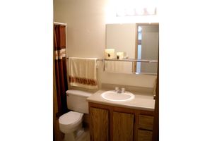 a white sink sitting under a mirror