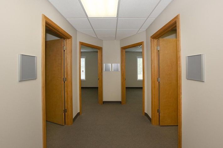a double door in a room
