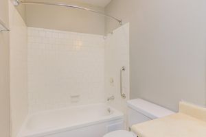 Bathroom with tub shower combo