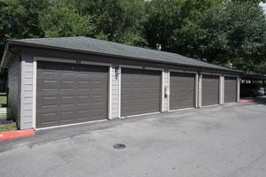garages with gray doors