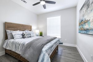 bedroom with a ceiling fan