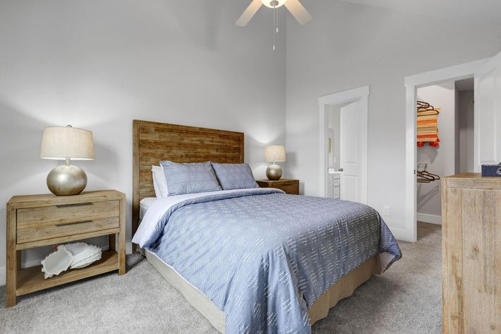 Spacious bedrooms at The Townhomes at Beau Rivage in Wilmington, North Carolina.