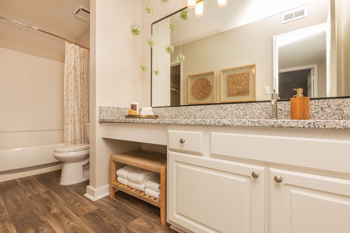 Modern Bathroom in Ansley A at Madison Landing at Research Park Apartments in Madison, AL
