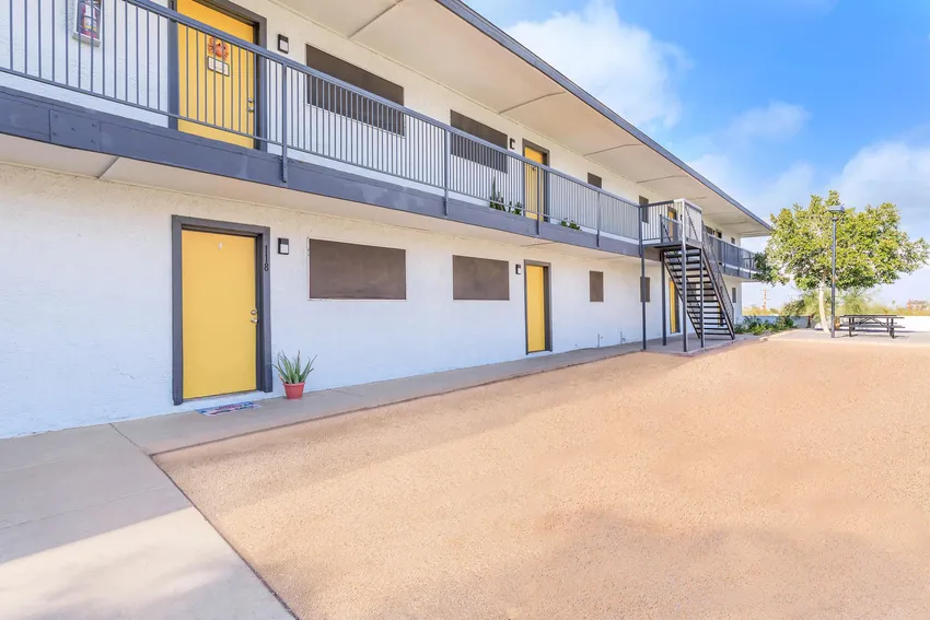 Building exterior at Mountain Valley Apartments.