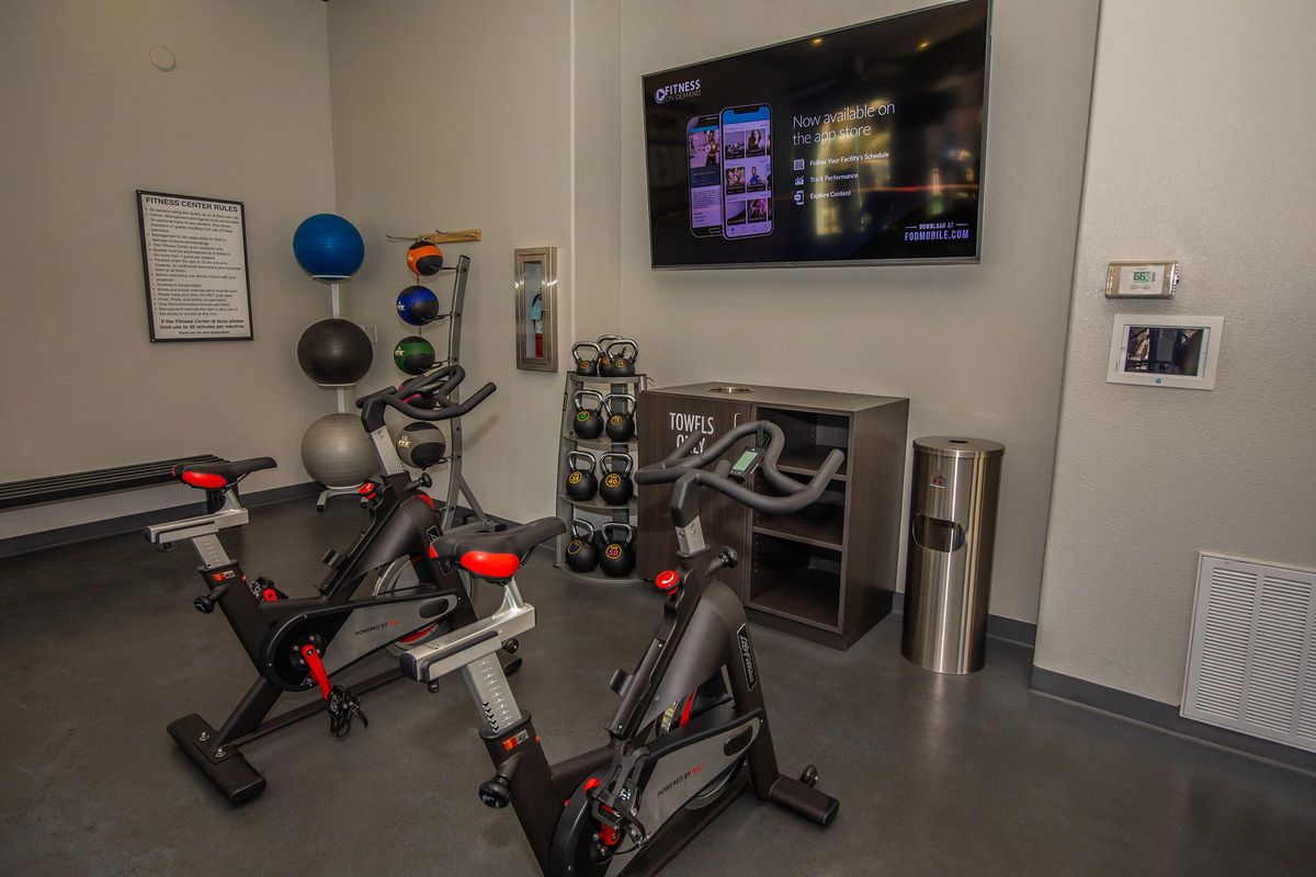 FREE WEIGHTS, TV'S  AND MULTIPLE  MULTIPLE WORKOUT STATIONS