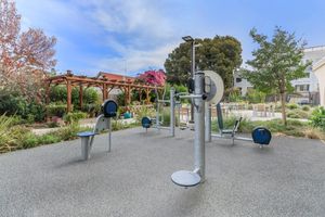 Exercise equipment in the courtyard 