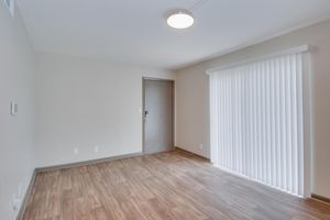 Spacious living room at Innovation Flats at Research Park
