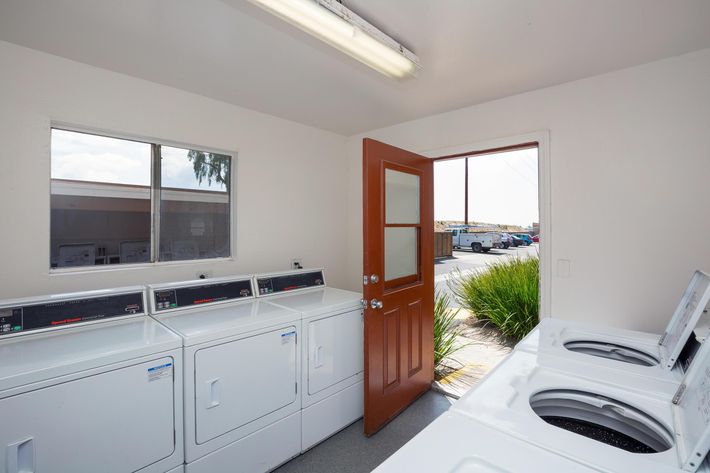 Washers and dryers in the community laundry room