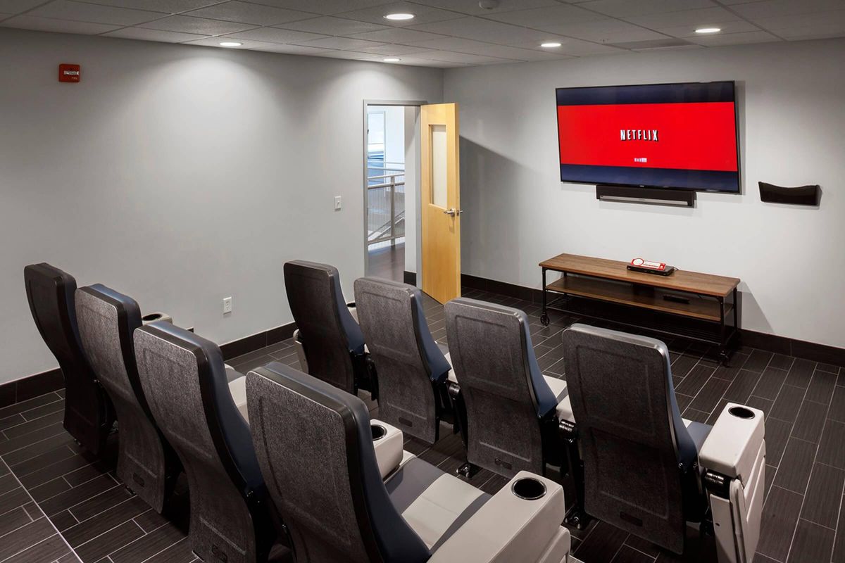 ENJOY YOUR FAVORITE FILMS IN OUR THEATER ROOM
