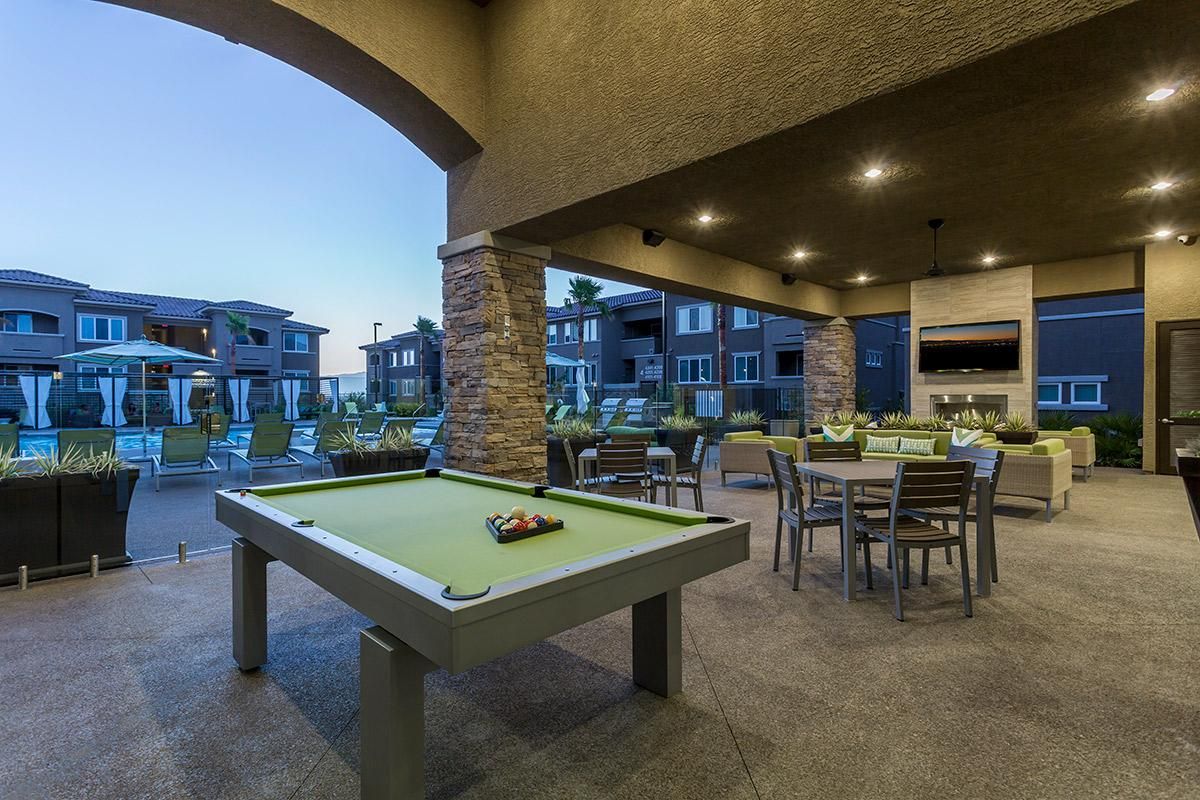 Play pool at The View at Horizon Ridge in Henderson, Nevada