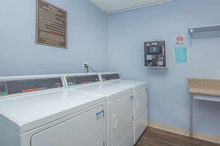 Dryers in the community laundry room