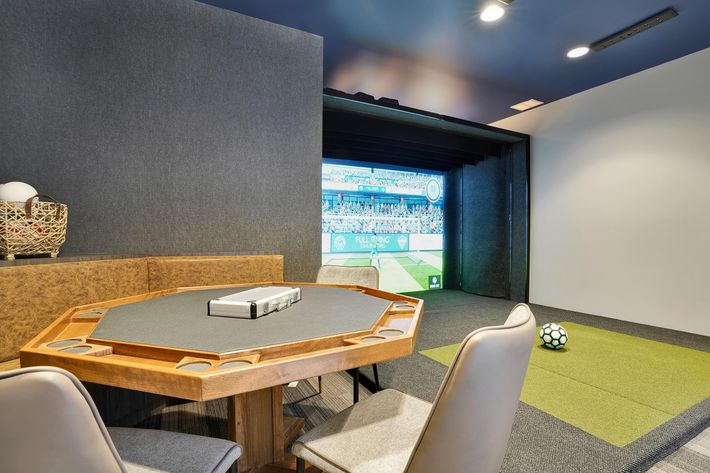 GAME ROOM WITH GOLF SIMULATOR