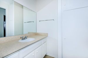 Bathroom sink and mirror