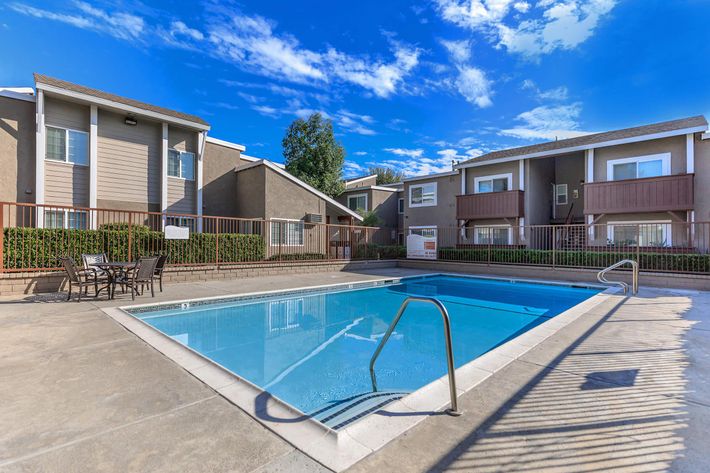 Pool at Copper Wood  Apartments in Chino, CA