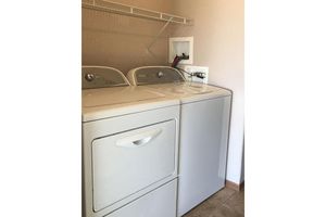 Washer and dryer in the laundry closet