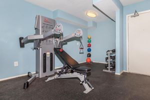 The fitness center at The Park at Summerhill Road